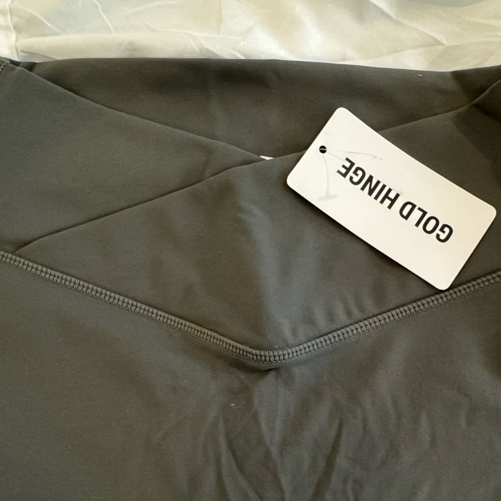 Gold Hinge Dull Pine Fitted Flare Yoga Pants